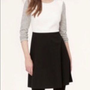 Loft Color-block Fit and Flare Dress Size 18